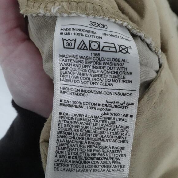 Old Navy Cargo Pants Men 32x26 Khaki Teakwood Cargo Utility Pockets Classic Y2K - Picture 13 of 15